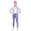 Leggings femininas com penas coloridas 4