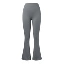 Leggings mode femme unis avec taille en V Effet push-up Taille haute Coupe ajustée Jambes évasées Pantalons élégants modelants pour un usage quotidien 4