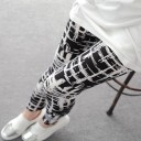 Leggings pour femmes avec des motifs en grille - Noirs 2