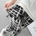Leggings pour femmes avec des motifs en grille - Noirs 3