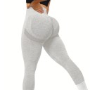 Leggings push-up sem costura para mulheres com cintura alta Leggings de compressão modeladoras para exercício Calças desportivas modeladoras para o ginásio 2