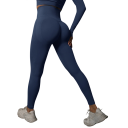 Leggings sans couture de gym avec taille haute Effet push-up Leggings de fitness pour femmes pour l'entraînement Pantalons de sport élastiques 6