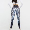 Leggings sexys 3D con estampado de alas para mujer 3