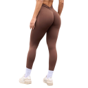 Leggings sportivi da donna senza cuciture con vita alta Taglio a V sull'addome Pantaloni fitness elastici per yoga Allenamento Palestra Effetto push-up 2