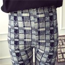 Leggings xadrez femininas J519 2