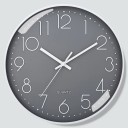 Leise Wanduhr 20 cm Kunststoffglas 3D geprägtes Zifferblatt Kein Ticken Leise Uhr für Wohnung Büro Küche Wohnzimmer 3