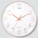 Leise Wanduhr 20 cm Kunststoffglas 3D geprägtes Zifferblatt Kein Ticken Leise Uhr für Wohnung Büro Küche Wohnzimmer 2