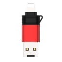 Leitor de cartões Micro SD 3 em 1 para telefone com conector Lightning e computador com USB Velocidade de transferência 480 Mbps Dimensões 2