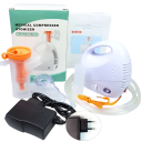 Lekarski nebulizator inhalator kompresyjny nawilżacz powietrza 10 x 10 x 5 cm elektryczny biały do inhalacji dróg oddechowych dzieci dorośli 5