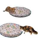 Lekpås för katter 70 x 10 cm Rund leksak för gömma sig med fodral för boll Interaktiv underhållning 2