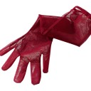 Lencería sexy con sujetador con gran lazo y cinturón de liguero con cordones y tanga complementado con ligas para los muslos y guantes 14