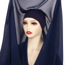 Lenço de hidjabe em chiffon com fecho magnético leve e fluido para cobrir o cabelo, adequado para uso diário feminino 3