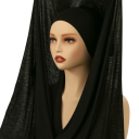Lenço de hidjabe em chiffon com fecho magnético leve e fluido para cobrir o cabelo, adequado para uso diário feminino 11