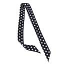 Lenço feminino de bolinhas 4 × 100 cm Acessório de moda longo e estreito Faixa para cabelo Lenço para a cabeça Adorno de mala 3