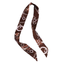 Lenço feminino moderno 4 × 100 cm Estreito pequeno longo fino acessório multifuncional Lenço para a cabeça Faixa de cabelo Adorno de mala 1