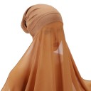 Lenço hidjabe em chiffon muçulmano 180x72 cm com material leve e translúcido para uso diário e cobertura do rosto 24