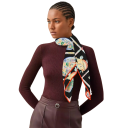 Lenço quadrado de galeria com motivo de cavalo moderno Lenço multifuncional para cabeça, pescoço e corpo para mulheres Tendência de moda 5