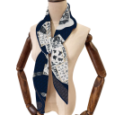 Lenço quadrado em mosaico Cavalo motivo artístico Tendência de moda feminina Lenço multifuncional para cabeça, pescoço e corpo Acessório 2