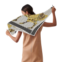 Lenço quadrado em mosaico Cavalo motivo artístico Tendência de moda feminina Lenço multifuncional para cabeça, pescoço e corpo Acessório 3