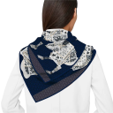 Lenço quadrado em mosaico Cavalo motivo artístico Tendência de moda feminina Lenço multifuncional para cabeça, pescoço e corpo Acessório 8