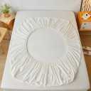 Lençol ajustável 180 x 220 x 30 cm Lençol elástico para colchão Algodão poliéster Antiderrapante com elástico à volta Liso 8