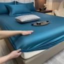 Lençol ajustável com elástico 400 TC dimensão 160 x 200 cm Lençol liso e de cor única agradável ao toque Para colchões até 30 cm 15