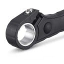 Lenkerhörner mit blauen LED-Lichtern 2 Stück Warnlicht für das Fahrrad Einstellbarer Winkel 90° Kunststoff ABS Batterie LR1130 Schwarz 6