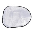 Lenkrad-Sonnenblende, 49 x 45 cm, silberfarben, faltbar, Auto-Lenkradabdeckung, UV-Schutz, doppelt, starkes Anti-UV-Visier 2