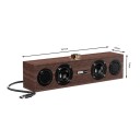 Lenovo dřevěný multimediální reproduktor Bluetooth a kabelový retro subwoofer 32,7 x 6,8 x 7,8 cm pro TV počítač i mobilní telefon 2