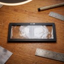Lente diottrica per casco da saldatura 4 diottrie Dimensioni 11 x 5,5 cm Spessore 3 mm Vetro Cornice nera Per saldature precise 2