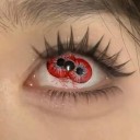 Lentes de contacto coloridas com efeito de pupila tripla diâmetro 14.5 mm hidrogel sem dioptrias para cosplay e Halloween 4