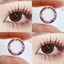 Lentes de contacto coloridas dioptria -3.00 com padrão geométrico diâmetro 14.4 mm lentes macias para cosplay e alteração da aparência dos olhos 2