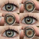 Lentes de contacto coloridas macias em hidrogel com borda escura efeito realista diâmetro 14.5 mm para uso diário 4