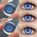 Lentes de contacto coloridas suaves de hidrogel com efeito fantasy marcante cobertura total diâmetro 14.5 mm para uso diário 6