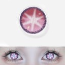 Lenti a contatto colorate blu e rosa morbide in idrogel con motivo a stella diametro 14,5 mm 6 mesi per uso giornaliero 2