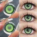 Lentilles de contact colorées en hydrogel souple effet fantasy prononcé pleine couverture diamètre 14,5 mm pour un port quotidien 3