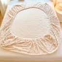 Lenzuolo elasticizzato in flanella 90 × 220 cm, Lenzuolo morbido e caldo, rimane in posizione, motivo a rombi e onde 5