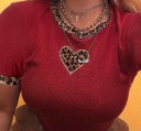 Leopard crop top til kvinder 1
