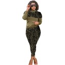 Leoparden-Sweatshirt und Jogginghose für Damen B1030 5