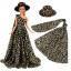 Leopardie šaty a klobúk pre bábiku 2