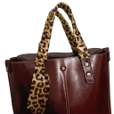 Leopardisk damhalsduk 4 × 100 cm Liten lång smal multifunktionell modeaccessoar Huvudduk Hårband Väsksmycke 4