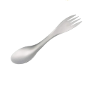 Lepel met vork 2 in 1 16,5 cm ultralichte draagbare servies zilveren camping lepel vork voor kamperen picknick en reizen 2 stuks 2
