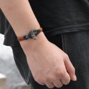 Leren armband met vinnen 1