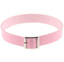 Leren choker als riem met gesp J3501 lichtroze