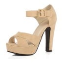 Leren platform sandalen voor dames 1
