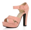 Leren platform sandalen voor dames 4