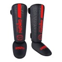 Leren scheen- en voetbeschermers maat S Lengte 32 cm Voor een hoogte van 115–140 cm Enkelbescherming Voor kinderen MMA en Muay Thai 3