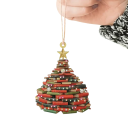 Lesedekoration für den Baum Fensterhängedekoration mit Buchmotiv Weihnachtsbaumdeko für Leseratten und Literaturfreunde 2