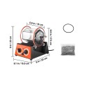 Leštička šperků a drahokamů 3 kg 45 W bubnový lešticí stroj černo oranžový pro úpravu povrchů šperků a kamenů 2