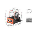 Leštička šperků a drahokamů 5 kg 60 W bubnový lešticí stroj černo oranžový pro úpravu povrchů šperků a kamenů 2